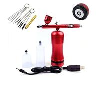 Spray gun nail art birthday cake colouring small air pump + airbrush adjustable art art school spray paint tattoo Wide Application(131 gun battery kit (0.5))