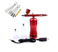 Spray gun nail art birthday cake colouring small air pump + airbrush adjustable art art school spray paint tattoo Wide Application(131 gun kit (0.5))