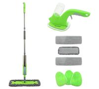Spray Mop and Handy Mop Bundle - Lightweight Floor Cleaning Mops with 6 Microfibre Pads, Refillable Bottles, Ideal for Hardwood, Tile and Laminate Floors
