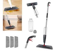 Spray Mop Flash Speed Mop,Microfibre Flat Mop Set with 3 Replaceable Pads,Floor Mops Wet&Dry Floor Cleaning Mop with 360°Rotatable Head & 700 ml Tank for Laminate Floor/Household Cleaning