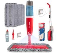 Spray Mop for Cleaning with 4 Washable Pads Wet Dry Microfiber Floor Mop Sprays with 580 ml Refillable Bottle for House Kitchen Wood Hardwood Laminate Ceramic Tiles Floor Dust Cleaning
