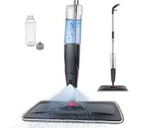 Spray Mop, Microfibre Spray Mop for Floor Cleaning, 360° Swivel Head Mops for Cleaning Floors Without Bucket, Wet and Dry Mops for All Floor, 38.3x11.4x123cm, Grey