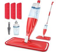 Spray Mops for Cleaning Floors - EXEGO Microfibre Wood Floor Mop with 3x Washable Pads 1 Refillable Bottle - Wet Dry Dust Mops for Hardwood Laminate Tiles Vinyl Floors Cleaning - Home Commercial Mop