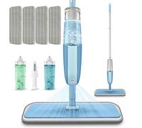 Spray Mops for Cleaning Floors - MEXERRIS Floor Mop 4 Microfibre Reusable Washable Pads 2 Refillable Bottles- Wet Dry Dust Mop for Laminate Wood Vinyl Ceramic Hardwood - Home Commercial Mop