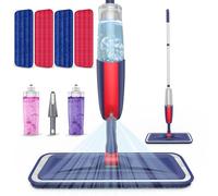 Spray Mops for Cleaning Floors - MEXERRIS Wood Floor Mop with 4 Washable Pads 2 Refillable Bottles - Wet Dry Dust Mops for Hardwood Laminate Ceramic Tiles Floors Cleaning - Home Commercial Mop