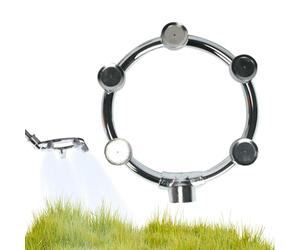 Spray Nozzle - Multi-Head Sprayer Garden Hose Splitter, Lightweight, Removable Stainless Steel Nozzle, Showers Pets, Watering Plants, Cleaning Car Washes