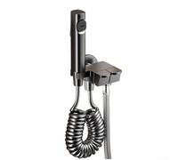 Spray Nozzle Pressure Wash Dual Outlet, Button Control Anti-Backflow Safety Elastic Cord Dual Outlet Angle For Bathroom (A)