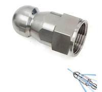 Spray Nozzle Tips, Sewer Jetter Nozzle Stainless Steel Quick Connector 1 Front 3 or 6 Back Holes Multiple Pack Options(1 Hole in Front/3 Holes in Back Inner Diameter 22mm,2pcs)