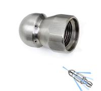 Spray Nozzle Tips, Sewer Jetter Nozzle Stainless Steel Quick Connector 1 Front 3 or 6 Back Holes Multiple Pack Options(1 Hole in Front/3 Holes in Back Internal Thread 3/8,1pc)