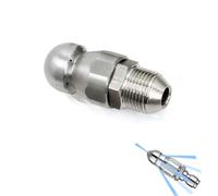 Spray Nozzle Tips, Sewer Jetter Nozzle Stainless Steel Quick Connector 1 Front 3 or 6 Back Holes Multiple Pack Options(1 Hole in Front/6 Holes in Back M18mm,2pcs)