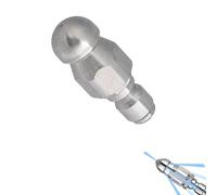 Spray Nozzle Tips, Sewer Jetter Nozzle Stainless Steel Quick Connector 1 Front 3 or 6 Back Holes Multiple Pack Options(1 Hole in Front/3 Holes in Back 3/8 Quick Plug,1pc)