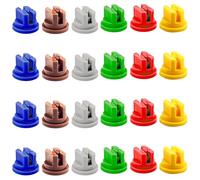Spray Nozzles 24PCS, 0.15-0.6mm Flat Fan Tip Set for Knapsack Sprayers, 110 Degree Plastic Nozzle Tips for Weed Killing, Agricultural Irrigation, Lawn & Garden Care