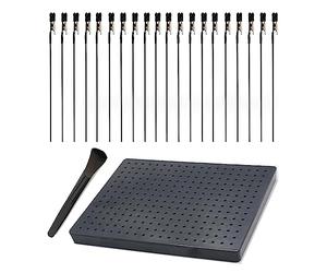 Spray Paint Clamps,Airbrush Kit for Model Painting, Model Making Tool, Painting Stand Base and 20 Pcs Alligator Clip Holder Stand for Hobby (20 * 15cm Black)