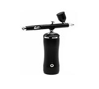 Spray Paint Machine, Airbrush Compressor Complete Multi-Functional Portable Personal Oxygen Spray Gun Auto Start and Stop Function Hobby Cosmetics(Part A Black)