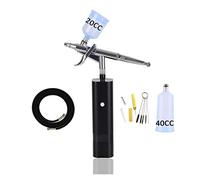 Spray Paint Machine, Upgraded Tirgger Type Wireless Airbrush Set High Pressure Compressor Dual Action Spray Gun Auto Start Stop for Art Makeup(H)