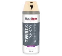 SPRAY PAINT PLASTIKOTE TWIST & SPRAY 400ML CHALK MATT SATIN GLOSS PRIMER SEALER