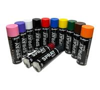 Spray Paint Set 12 Colors 200ml Each Quick Dry Graffiti Spray Cans for Wood, Stone, Metal, Glass Black White Blue Green Red Yellow Purple Orange Pink Brown Wine Red Charcoal Grey