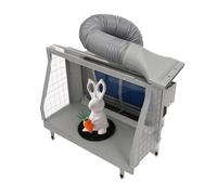 Spray Painting Booth Dual Filtration 36ft/s Exhaust 360° Turntable 2340LM LED Portable Collapsible 24in Workspace for Warhammer Miniature Cake Decorating UK