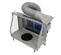 Spray Painting Workbench with Pump and Duct Turntable and Light and Filter for Model Craft Painting Workshop