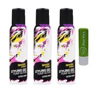SPRAY SPIKEY STYLING GEL - Ultra Hold Pump Action 175mL (Trio Pack) + Free Aloe Vera Lip Balm!