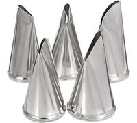 Spray Spots Set Russian Spots, 5 Pieces Stainless Steel DIY Craft Flower Rose Sugar Glaze Peaceful Nozzles Cream Petal Pastry Cake Decorating Tips Tools Accessories