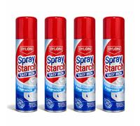 Spray Starch 300ml (Pack of 4) - Easy Iron Fabric Starch Spray, Fresh Cotton Fragrance, Crisp Professional Finish for Clothes and Shirts