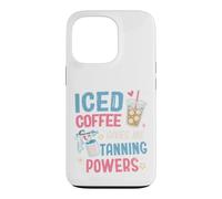 Spray Tan Artist Iced Coffee gives me Tanning Powers Case for iPhone 13 Pro