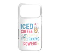 Spray Tan Artist Iced Coffee gives me Tanning Powers Case for iPhone 17 Pro