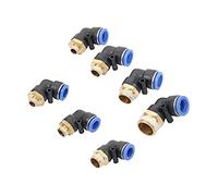 Spray Water Connection 3Pcs Garden 14/16mm Pipe Interface Slip Lock Elbow Connector 1/4" 3/8" 1/2" 3/4" External Thread Pneumatic Quick Coupling