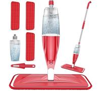 Spray Wet Jet Mops for Hardwood Floor Cleaning - EXEGO Microfiber Mops with 3 Washable Pads Flat Floor Mop with Sprayer for Wood Laminate Ceramic Tiles Hardwod Wet Dry Dust Cleaning