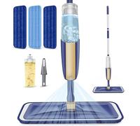 Spray Wet Mops with 3 Washable Pads For Hard Floors - MEXERRIS Microfiber Floor Mop With Sprayer - Dust Dry Mop With Refillable Bottle for Hardwood Laminate Tile Wood Commercial Home Use