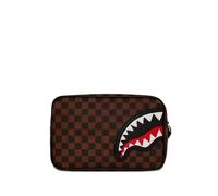 Sprayground Sawtooth Sharks in Paris wash bag - Brown One Size