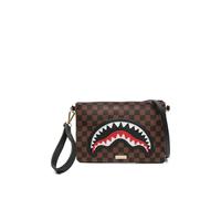 Sprayground Sharks in Paris clutch bag - Brown One Size