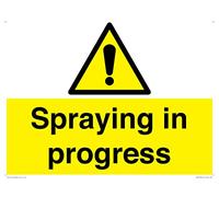 Spraying in progress Sign - 400x300mm - A3L