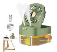 Spraying Mist Fan - Table Misting Water Fan - Remote Control Humidifier Fan, Desktop Spray Moisturizing F-an For Table, Home, Travel, Offices