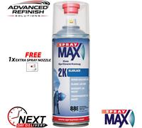 Spraymax 2K Clear Coat Spray Paint - Gloss High Pressure Sealant - 400ml Can