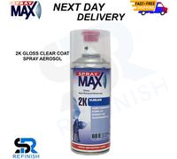 Spraymax 2K Clear Coat Spray Paint - Gloss High Pressure Sealant - 400ml Can