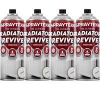 SPRAYTEKK Radiator Spray Paint | Heat Resistant up to 170°C | All-in-One Primer, Undercoat & Topcoat | Fast Drying, Anti-Rust | For Radiators, Pipes, Boilers & Hot Water Tanks (Satin White, 4)