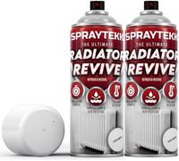 SPRAYTEKK Radiator Spray Paint | Heat Resistant up to 170°C | All-in-One Primer, Undercoat & Topcoat | Fast Drying, Anti-Rust | For Radiators, Pipes, Boilers & Hot Water Tanks (Gloss White, 2)