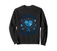 Spread Awareness Autism Heart Puzzle Design Sweatshirt