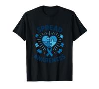 Spread Awareness Autism Heart Puzzle Design T-Shirt