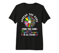 Spread Hope Find Cure Fight Cancer in Premium T-Shirt
