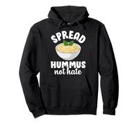 Spread Hummus Not Hate Funny Vegetarian Plant Based Lovers Pullover Hoodie