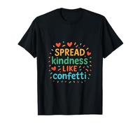 Spread Kindness Like Confetti Rainbow Heart Graphic T-Shirt