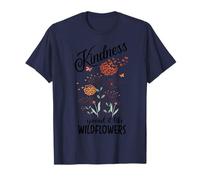 Spread Kindness Like Wildflowers -Positive Retro Graphic tee T-Shirt