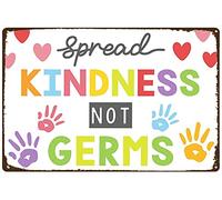 Spread Kindness Not Germs Poster School Health Safety Health Clinic Wall Art Classroom Decor Health Room Nurse Office Use Indoor/Outdoor-Great Gift and Decor Rusti 8"x12"