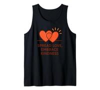 Spread Love Embrace Kindness Hearts Message Tank Top