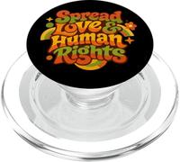 Spread Love & Human Rights Protest Quote Colorful Art PopSockets PopGrip for MagSafe