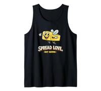 Spread Love Not Germs Ironic Butter Fly Mascot Art Tank Top
