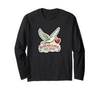 Spread Love Not Hate Illustration Long Sleeve T-Shirt